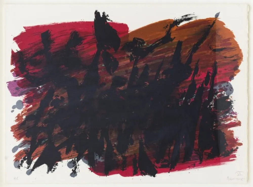 石版画 Manessier - Composition abstraite