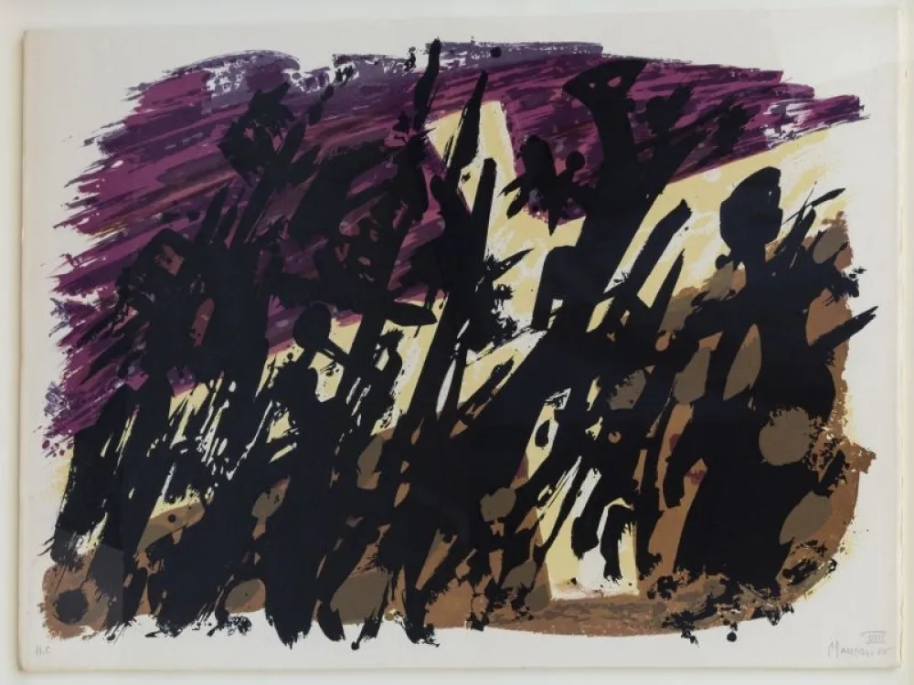 石版画 Manessier - Composition abstraite 