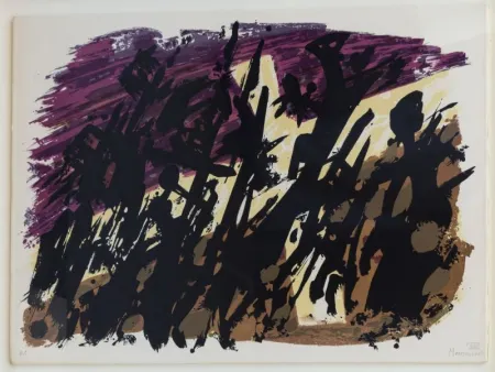 石版画 Manessier - Composition abstraite 