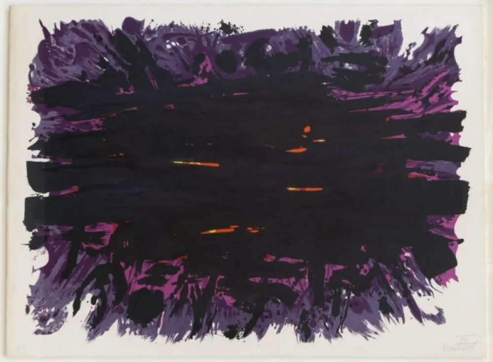 石版画 Manessier - Composition abstraite 