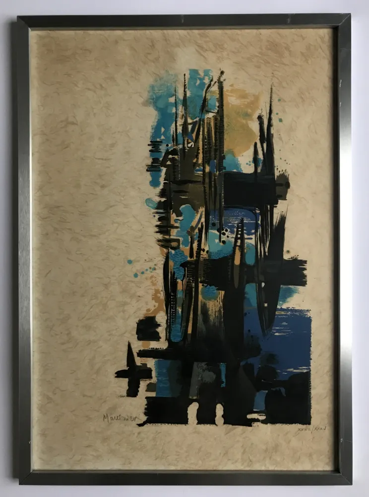 石版画 Manessier - Élégie pour Martin Luther King I