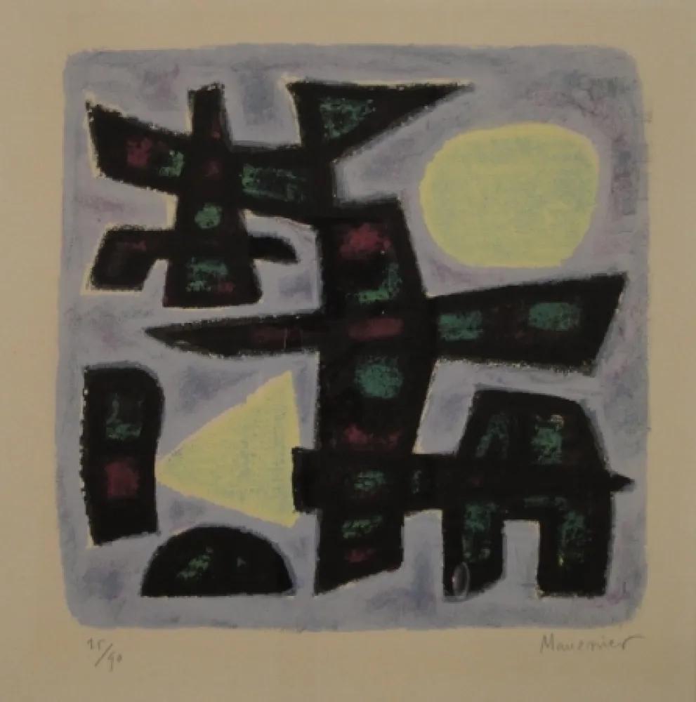 石版画 Manessier - Hiver en Holland