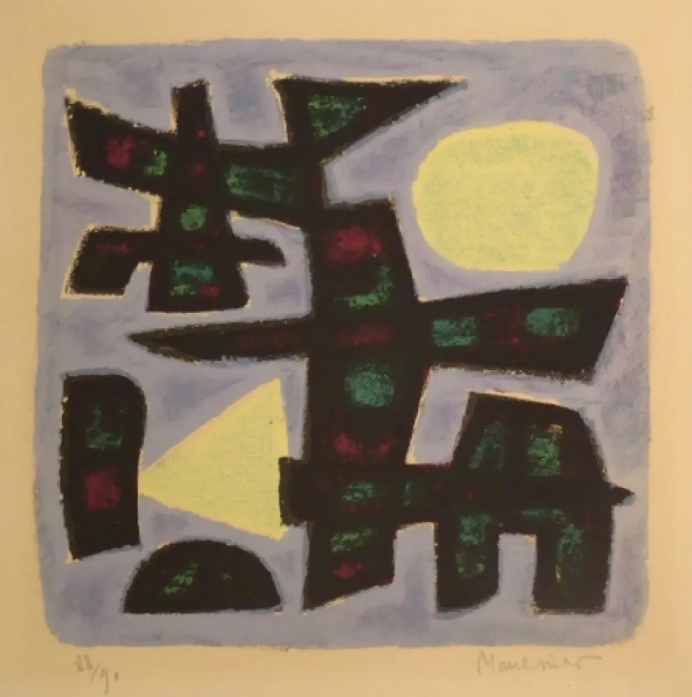 石版画 Manessier - Hiver en Holland