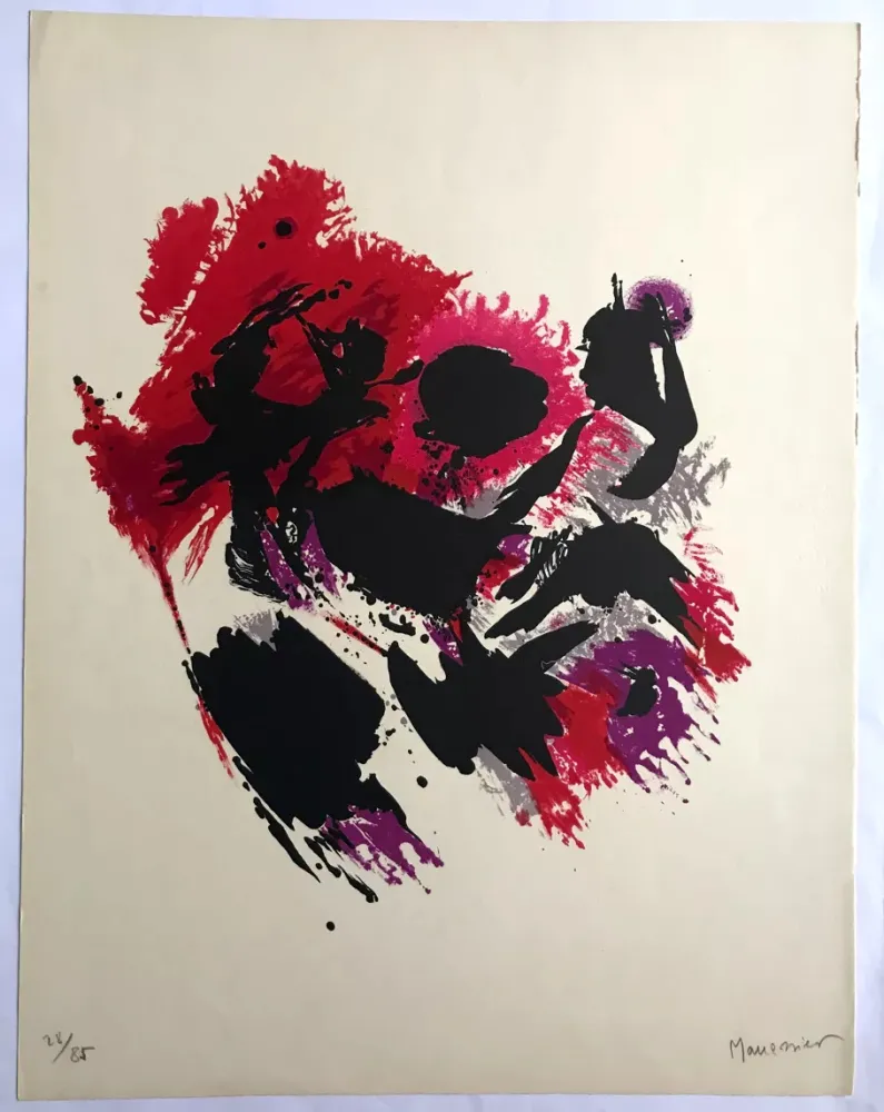 石版画 Manessier - La Tache rouge