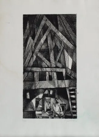版画 Manessier - L'atelier du peintre