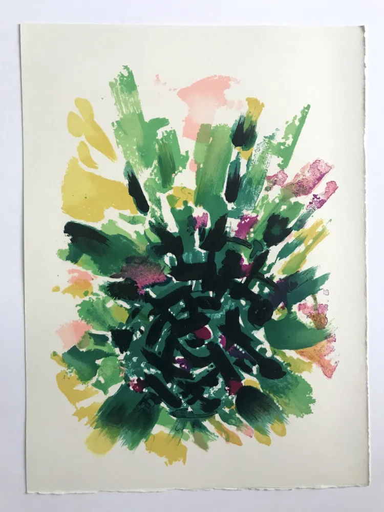 石版画 Manessier - L'enfant dans la cité des ombres I : Le Labyrinthe I