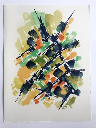 石版画 Manessier - L'enfant dans la cité des ombres IV : La Villa Montmorency