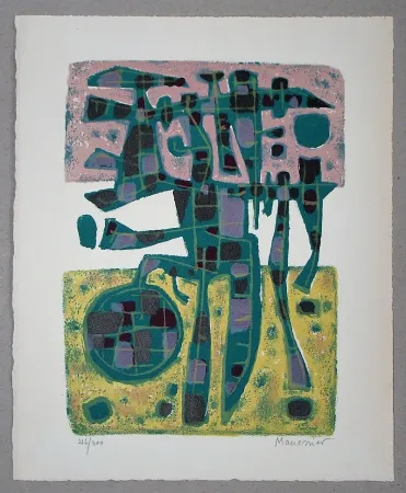 石版画 Manessier - Printemps Nordique II. - 1956