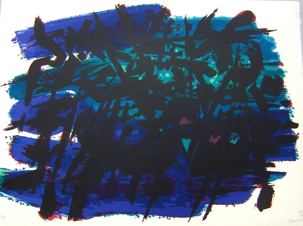 石版画 Manessier - Suite de Paques II, L'Arrestation de Jésus