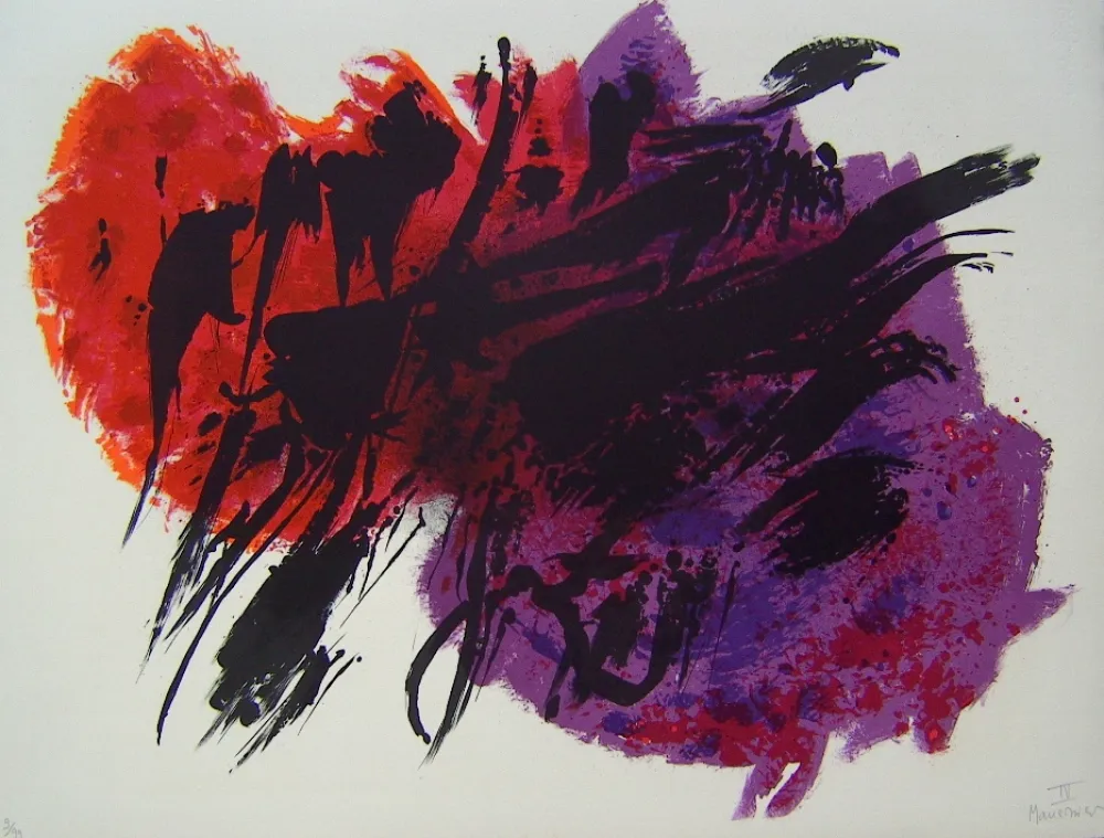 石版画 Manessier - Suite de Paques IV, Les Tortures