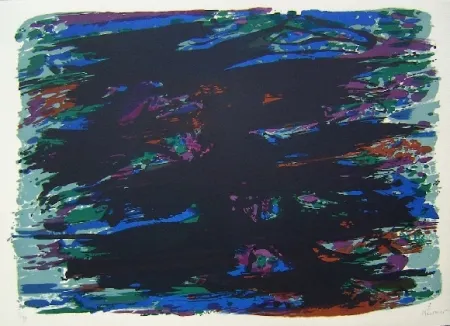 石版画 Manessier - Suite de Pâques Le jardin des oliviers