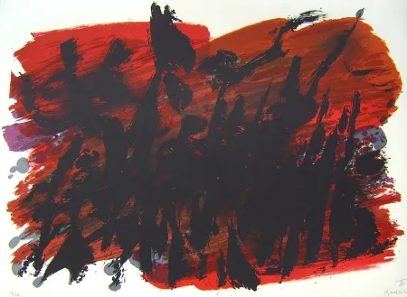 石版画 Manessier - Suite de Paques VI, La Cohorte