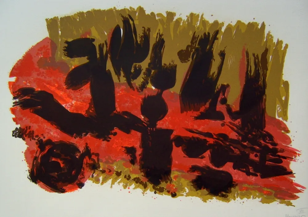 石版画 Manessier - Suite de Paques VII, Les Saintes Femmes