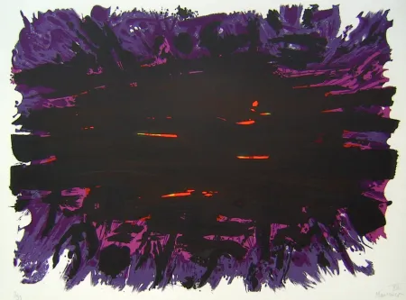 石版画 Manessier - Suite de Paques XII, Le Tombeau gardé