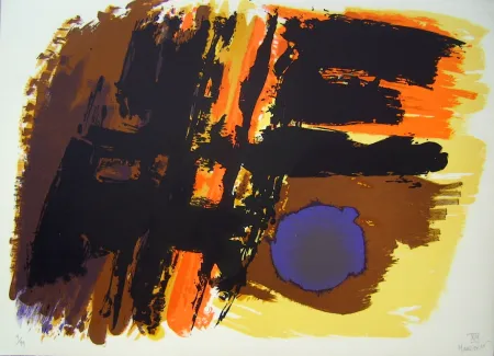 石版画 Manessier - Suite de Paques XIII, Le Tombeau ouvert