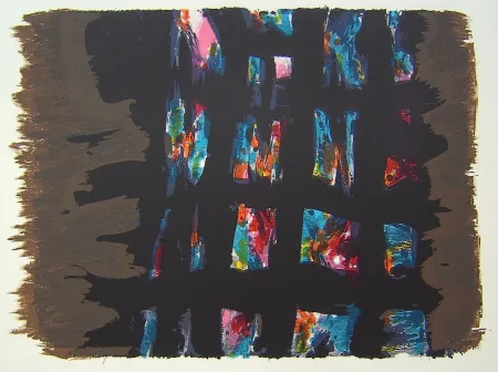 石版画 Manessier - Suite de Paques,III, L'Emprisonnement 