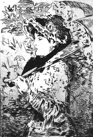 蚀刻版画 Manet - Jeanne ou le printemps