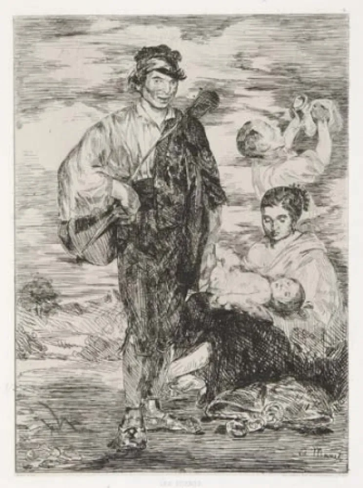 版画 Manet - Les gitanos, in 