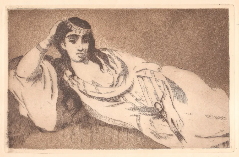 蚀刻飞尘法 Manet - Odalisque (L'odalisque couchée)