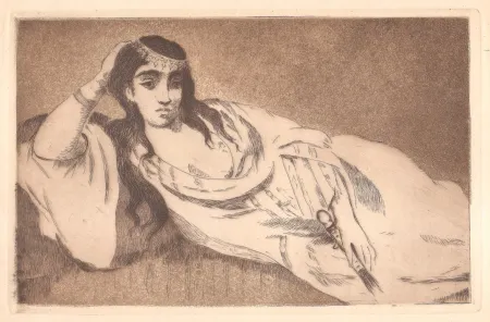 蚀刻飞尘法 Manet - Odalisque (L'odalisque couchée)