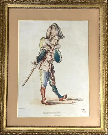 石版画 Manet - Polichinelle, 1874. Signée