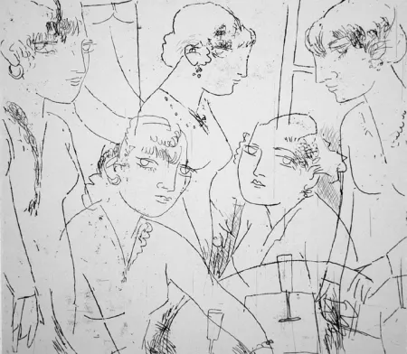 蚀刻版画 Manfredi - Diotima e le sue sorelle