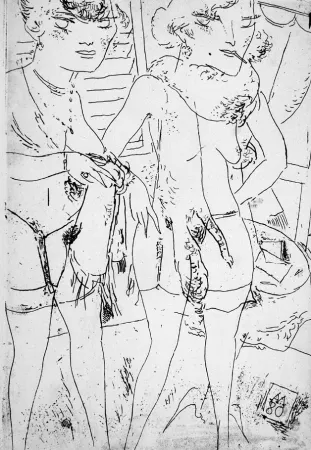 蚀刻版画 Manfredi - Due modelle