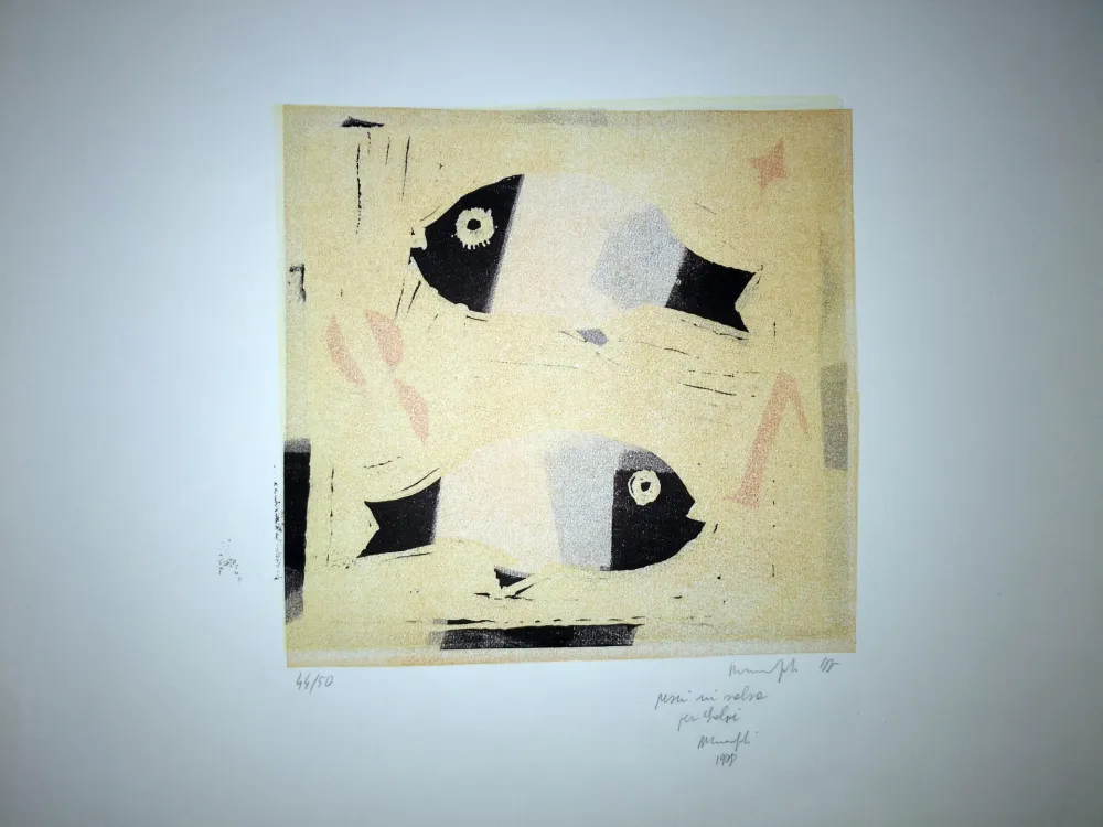 油毡版画 Manfredi - Pesci
