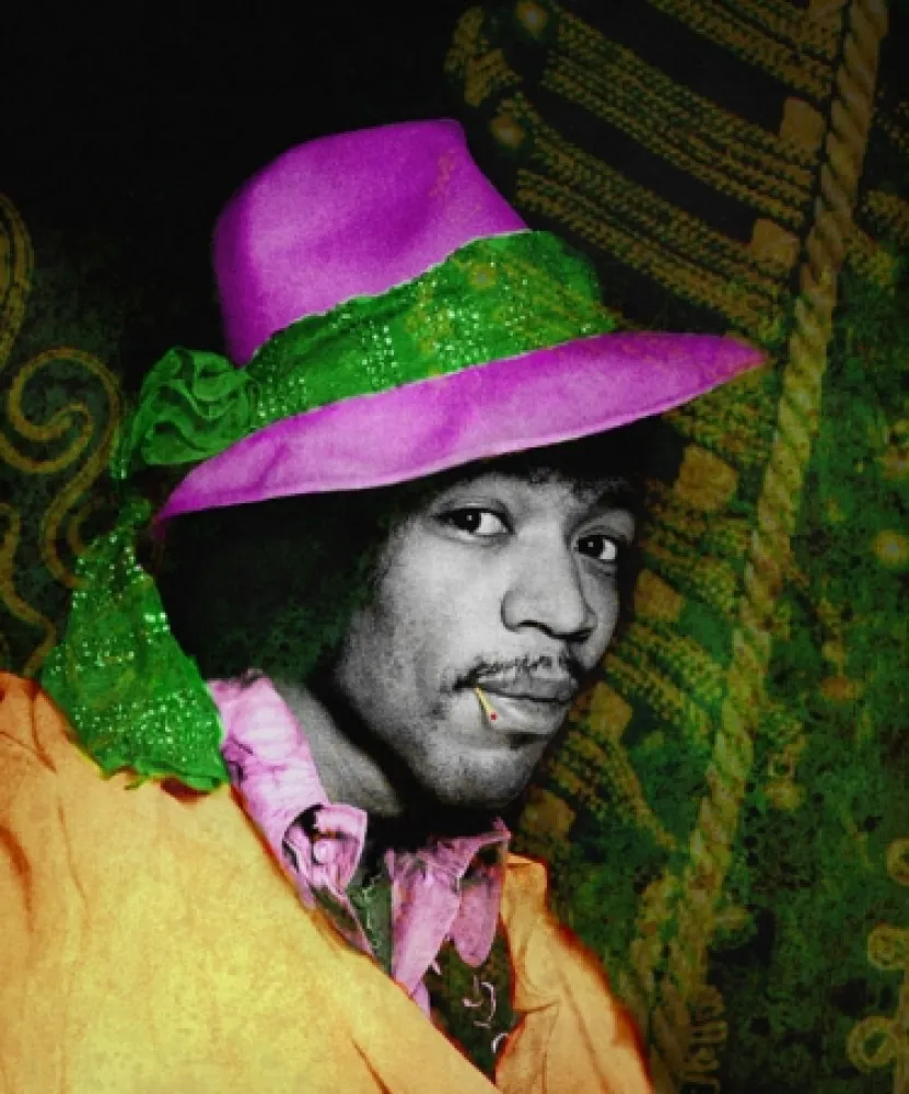 摄影 Mankowitz - Jimi with Hat