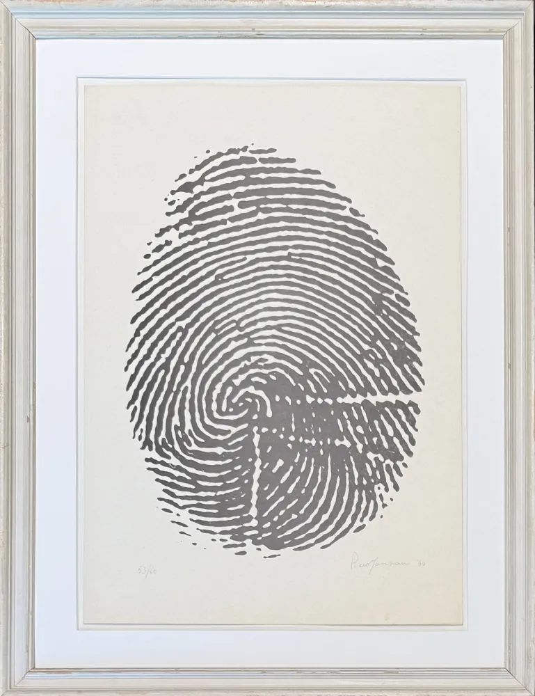 无技术 Manzoni - Piero Manzoni (1933-1963) - Left thumbprint - Photolithograph on paper - 1960