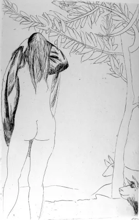 蚀刻版画 Manzu - Dafne e Cloe