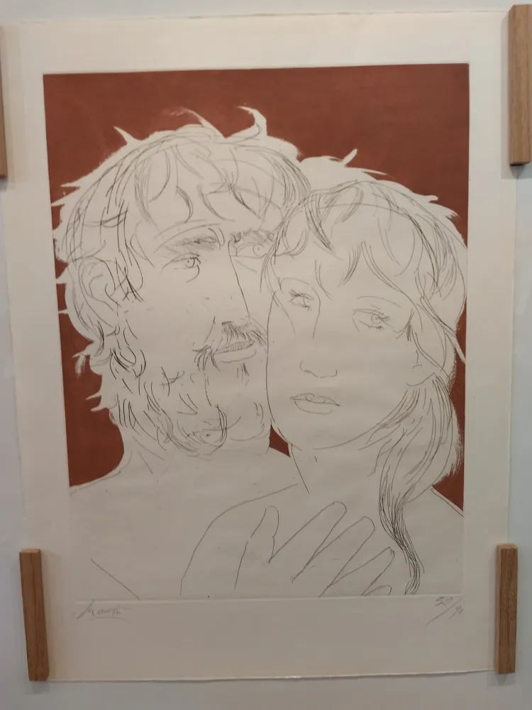 石版画 Manzu - Hommage a Picasso