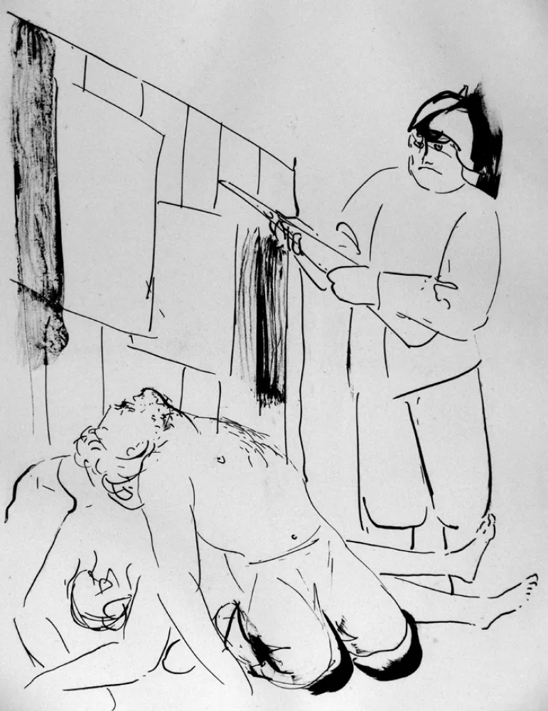 石版画 Manzu - I martiri di Piazza Loreto