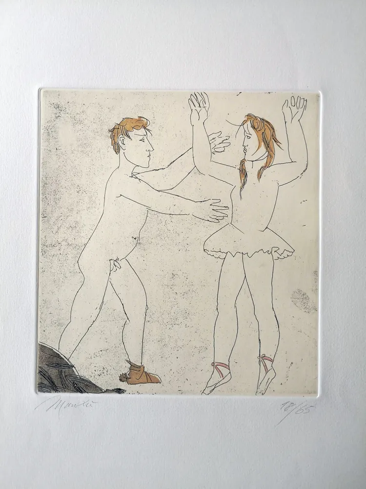 蚀刻版画 Manzu - Passo di danza 1