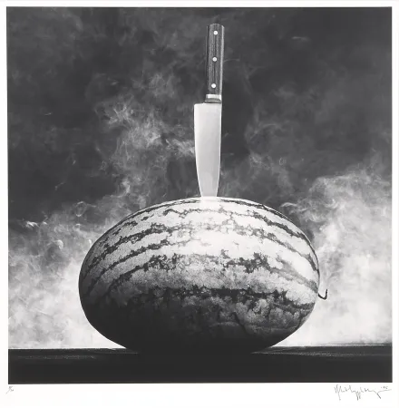 摄影 Mapplethorpe - Watermelon with Knife 