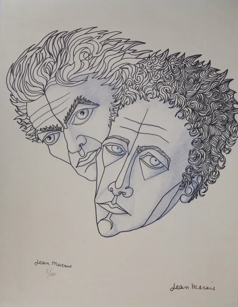石版画 Marais  - Jean Cocteau et Moi