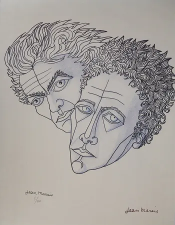 石版画 Marais  - Jean Cocteau et Moi