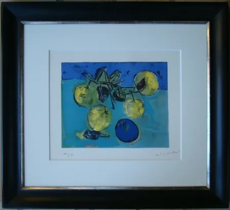 石版画 Marchand - Les pommes