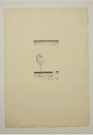 蚀刻版画 Marcoussis - Chantre, planche 8 pour « Alcools »