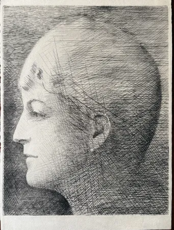 版画 Marcoussis - La mère de l'artiste en 1900