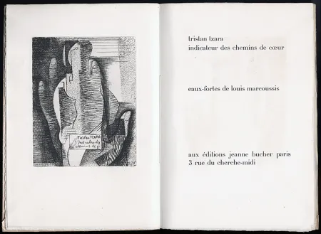 插图书 Marcoussis - Tristan Tzara. INDICATEUR DES CHEMINS DE COEUR. Paris, 1928.