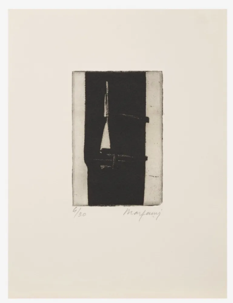 蚀刻版画 Marfaing - Sans titre, 1975. Eau-forte signée. 