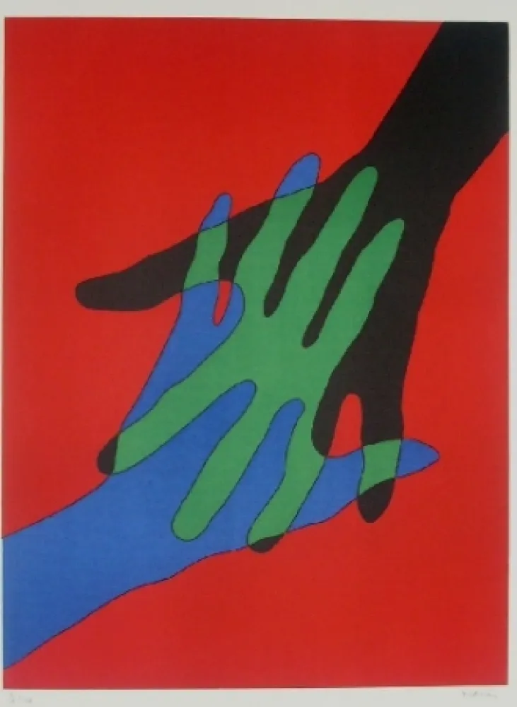 石版画 Marien - Mains