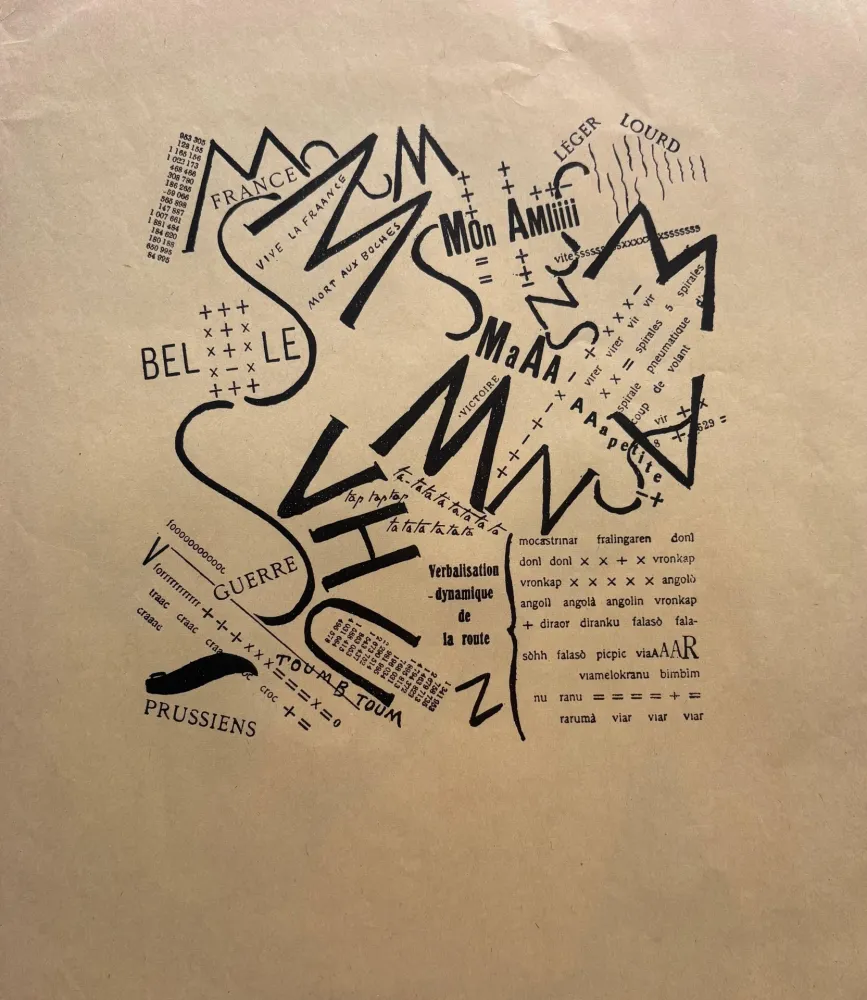 海报 Marinetti - Vive la 'France' - Mort aux Boches