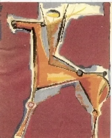 石版画 Marini - Arciere Viola