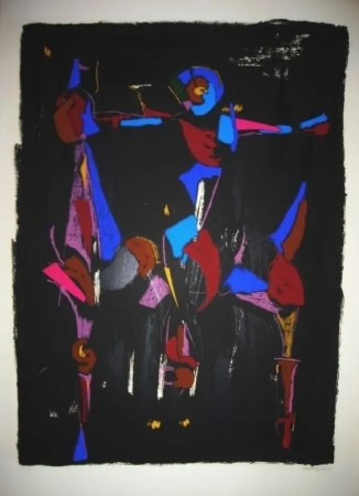 石版画 Marini - Bunter Reiter I