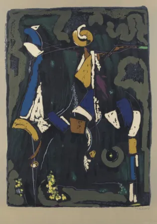 石版画 Marini - BUNTER REITER II