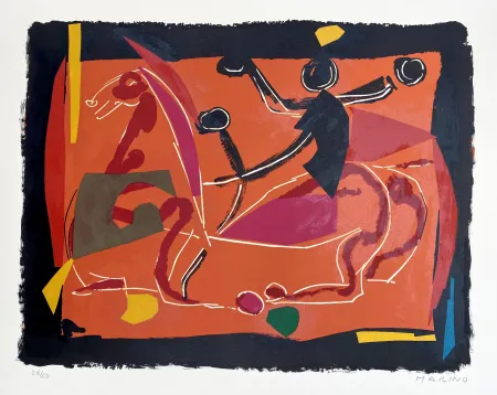 石版画 Marini - Chevaux et Cavaliers III
