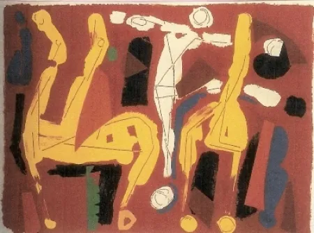 石版画 Marini - Chevaux et Cavaliers V