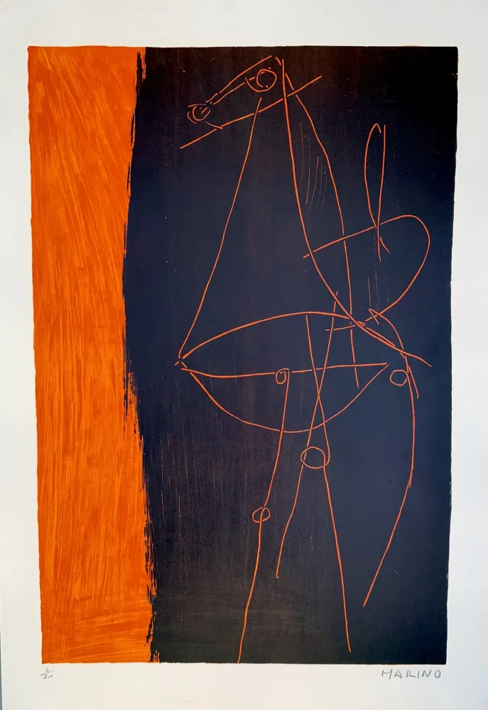 石版画 Marini - Coposizione, 1955